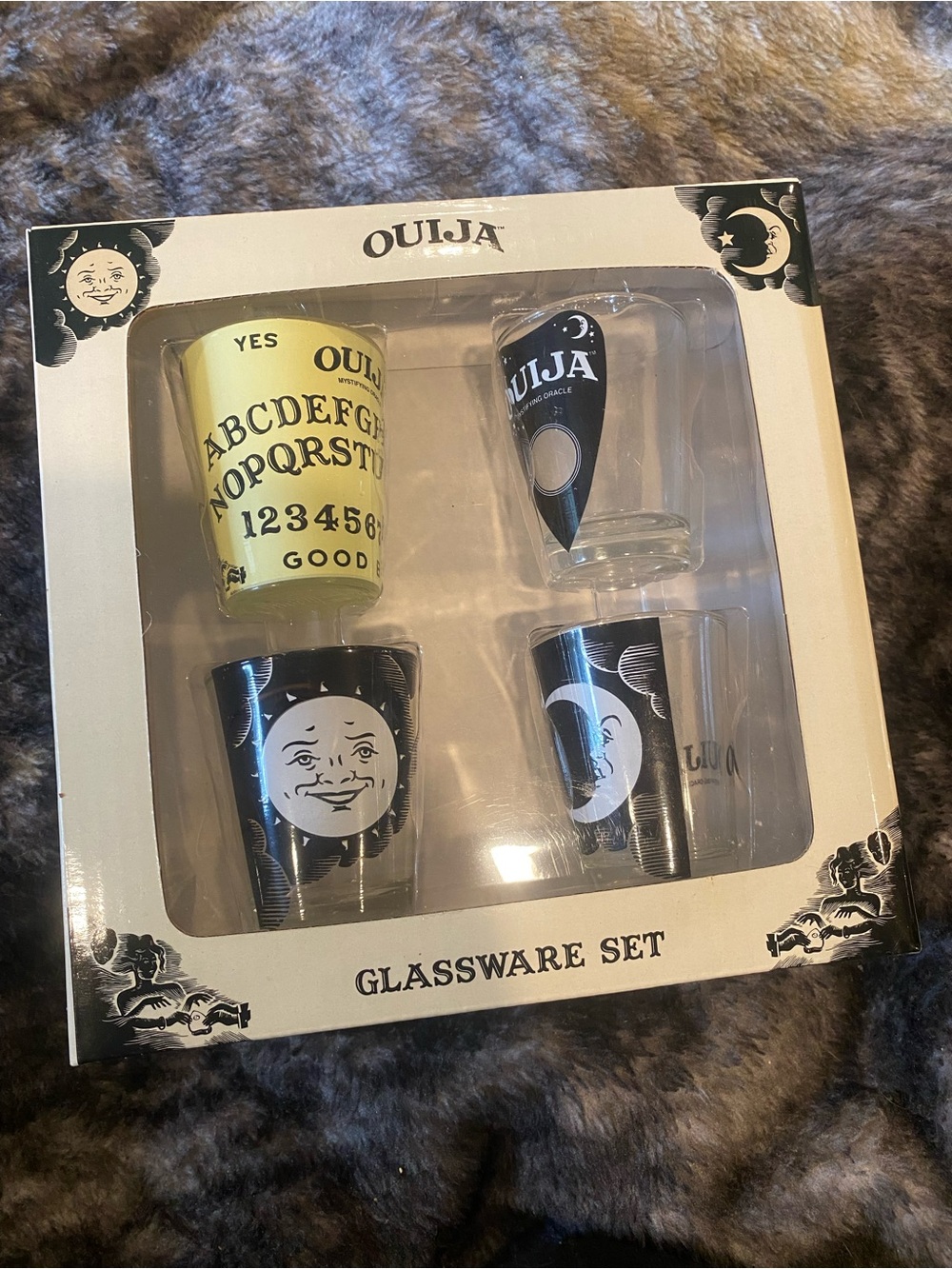 Brand New Ouija Glassware Set Shot Glasses